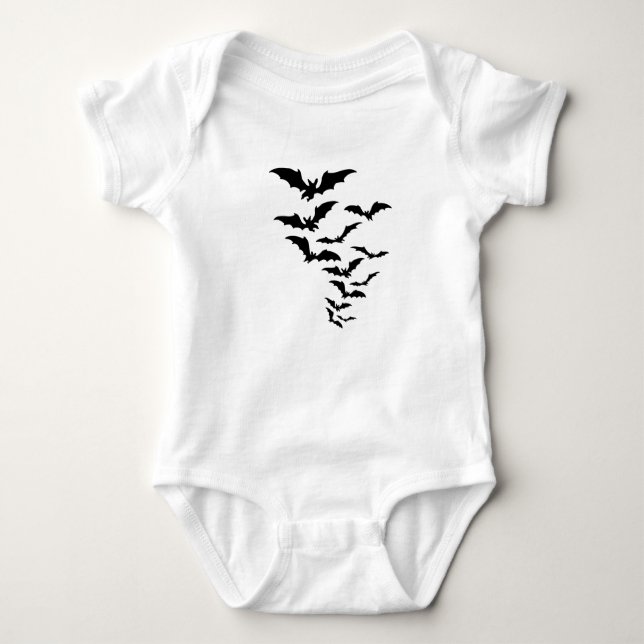 Baby Infant Bodysuit-Halloween Bats Baby Bodysuit (Front)