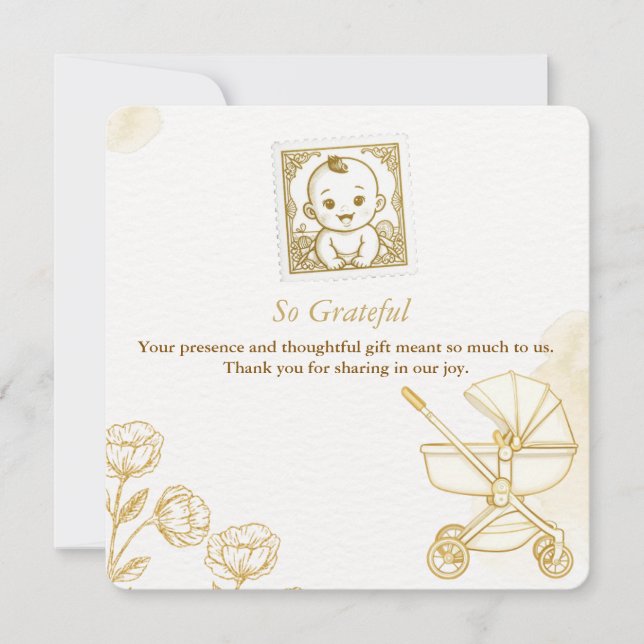 Baby Invitation - Cute Stamp (Front)