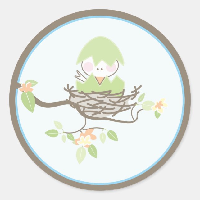 Baby Invitation or Favour Sticker (Front)