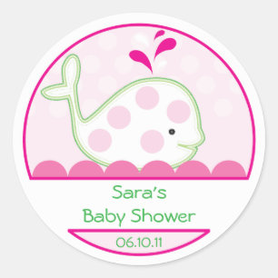 Baby Invitation or Favour Sticker - Baby Girl