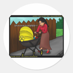 Baby Is Bored Funny Gifts Tees & Collectibles Classic Round Sticker