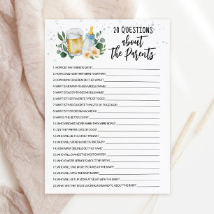 Baby Is Brewing 20 Questions About Parents card