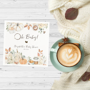 Baby is Brewing   Autumn Coffee Baby Shower Napkin