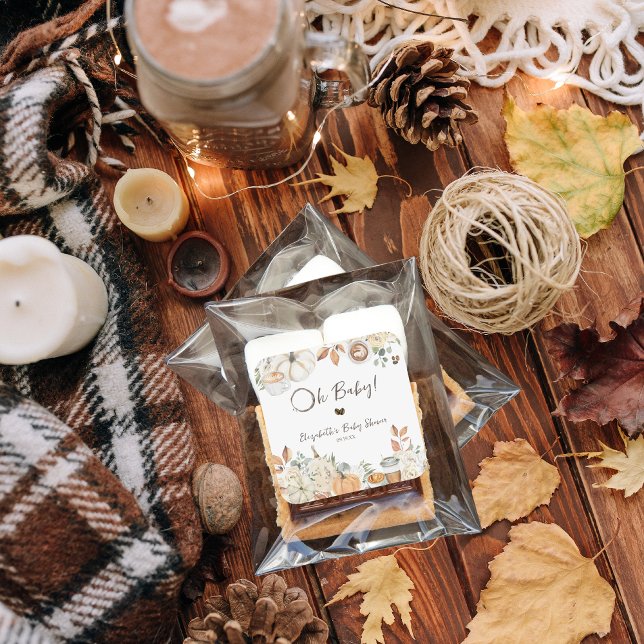 Baby is Brewing | Autumn Coffee Baby Shower Square Sticker (Creator Uploaded)