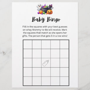 Baby is Brewing Baby Bingo Game Flyer