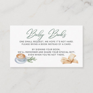 Baby is Brewing - Baby Books - Sage Green Enclosure Card