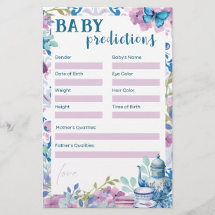 Baby is brewing Baby Predictions Baby Shower Games