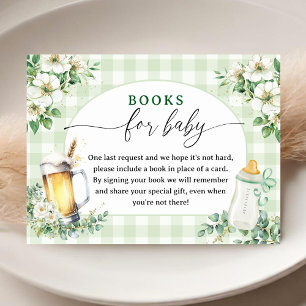 Baby is Brewing Baby Shower Beer Books For Baby Enclosure Card
