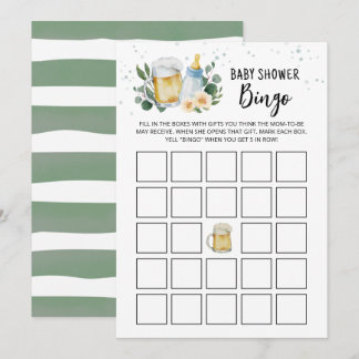 Baby Is Brewing Baby Shower Bingo Game Card