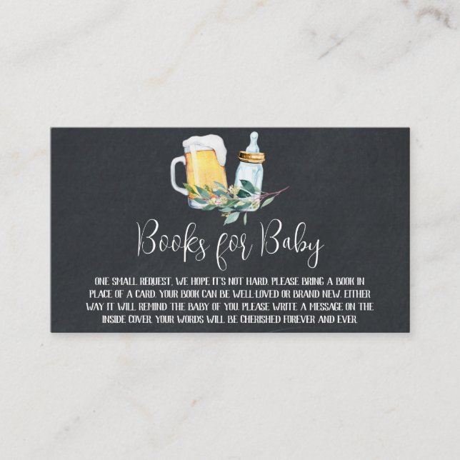 Baby is Brewing Baby Shower Books for Baby Business Card (Front)