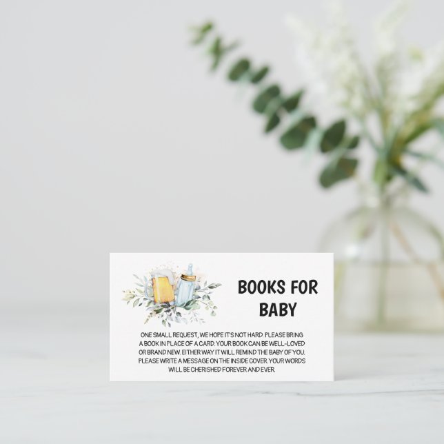 Baby is Brewing Baby Shower Books for Baby Business Card (Standing Front)