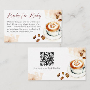 Baby is Brewing Baby Shower Books for Baby QR Code Enclosure Card