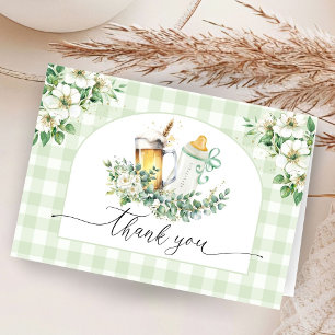 Baby Is Brewing Baby Shower Folded Thank You cards