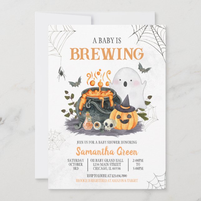 Baby is Brewing Baby Shower Invitation (Front)
