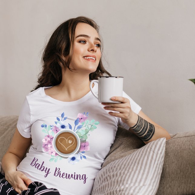 Baby is brewing Baby shower mum to be  T-Shirt (Creator Uploaded)