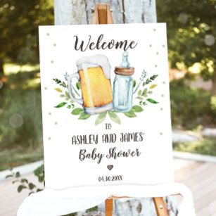 Baby is Brewing Baby Shower Party Welcome Sign