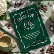 Baby Is Brewing Baby Shower thank you card