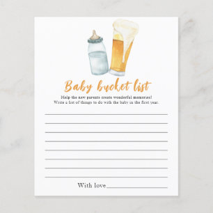 Baby is brewing beer - Baby bucket list
