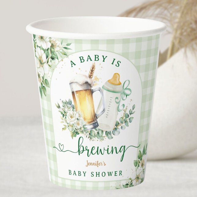 Baby Is Brewing Beer Baby Shower  Paper Cups (Creator Uploaded)