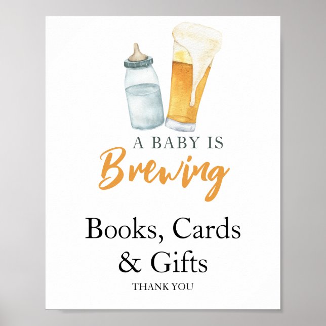 Baby is brewing beer Books Cards & Gifts Poster (Front)