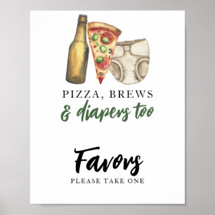 Baby is brewing beer Favours Poster