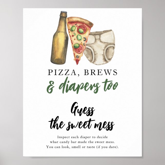 Baby is brewing beer Guess the sweet mess Poster (Front)