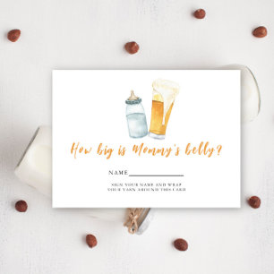 Baby is Brewing Beer How big is mummy's belly Enclosure Card