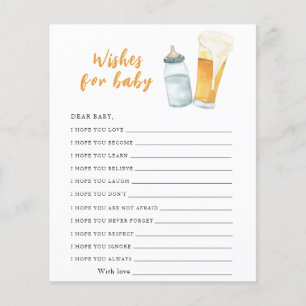 Baby is brewing beer - wishes for baby