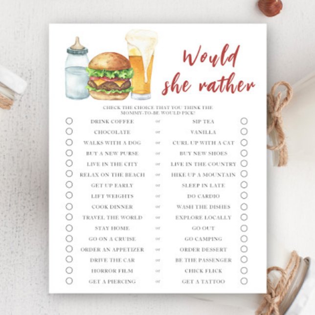 Baby is brewing beer Would she rather (Creator Uploaded)