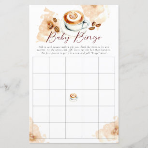 Baby is Brewing Bingo Game Coffee Baby Shower