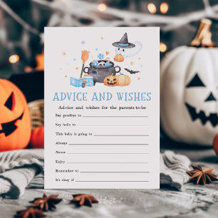 Baby is Brewing Blue Advice and Wishes Game