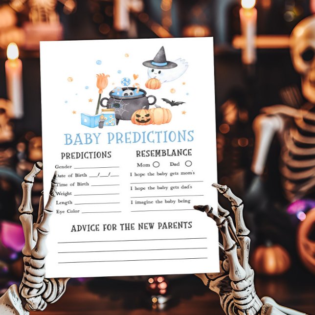 Baby is Brewing Blue Baby Predictions Game (Baby is Brewing Baby Shower Baby Predictions Game)