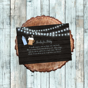 Baby Is Brewing Blue Baby Shower Books For Baby Enclosure Card