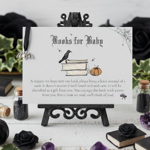 Baby is Brewing Books for Baby Grey Baby Shower Enclosure Card