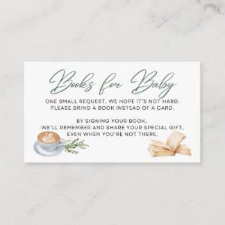Baby is Brewing - Books for Baby - Sage Green Enclosure Card