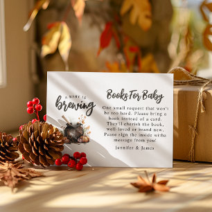 Baby Is Brewing Books For Baby Shower Enclosure Card