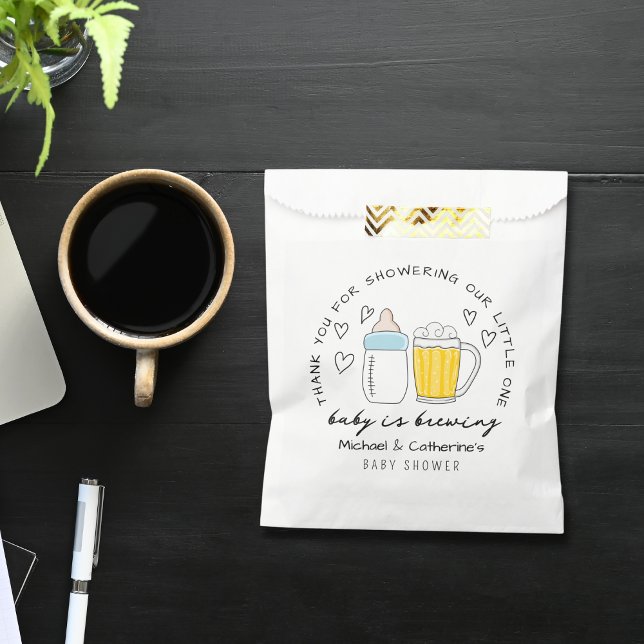 Baby Is Brewing Bottle Beer Glass Baby Shower Favour Bag (Creator Uploaded)