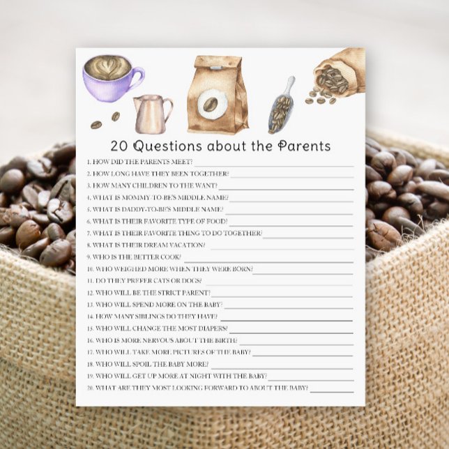 Baby is brewing coffee - 20 questions about parent (Creator Uploaded)