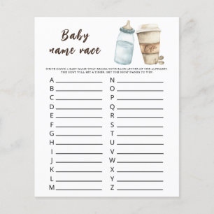 Baby is brewing coffee - Baby name race game