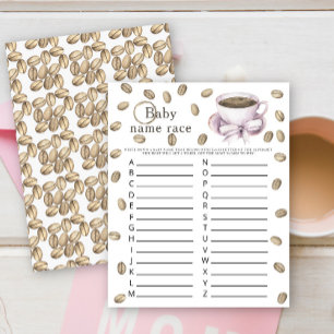 Baby is brewing coffee - Baby name race game