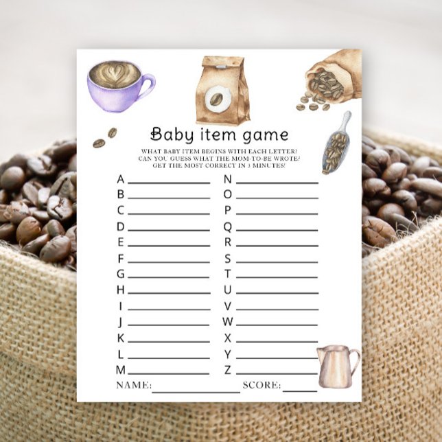 Baby is brewing coffee baby shower Baby Item Game (Creator Uploaded)
