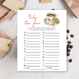 Baby is brewing coffee baby shower Baby Item Game