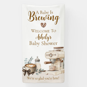 Baby is Brewing Coffee Baby Shower Banner