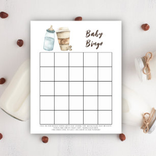 Baby is brewing coffee Baby shower bingo game