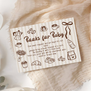 Baby is Brewing Coffee Baby Shower Books for Baby Enclosure Card
