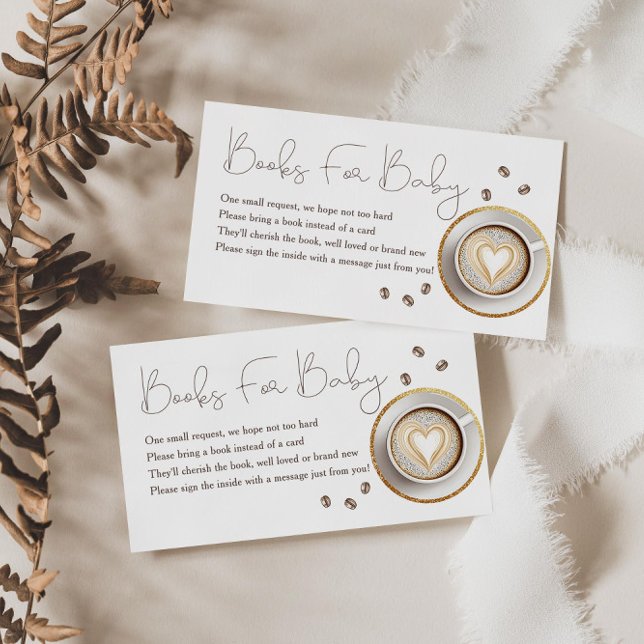 Baby Is Brewing Coffee Baby Shower Books For Baby Enclosure Card (Creator Uploaded)