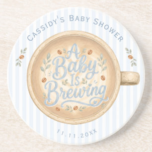 Baby is Brewing Coffee Baby Shower Coaster