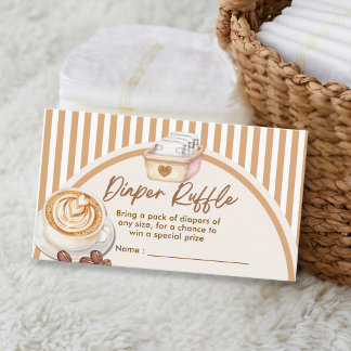 Baby Is Brewing Coffee Baby Shower Diaper Ruffle Enclosure Card