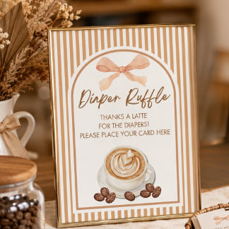 Baby Is Brewing Coffee Baby Shower Diaper Ruffle Poster