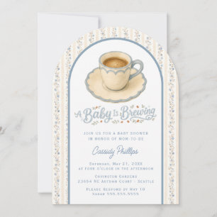 Baby is Brewing Coffee Baby Shower Invitation